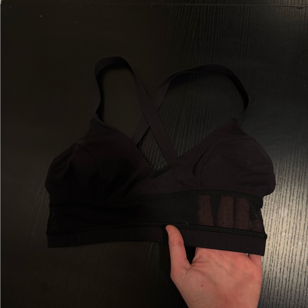 lululemon athletica Black Mesh Detail Bralette